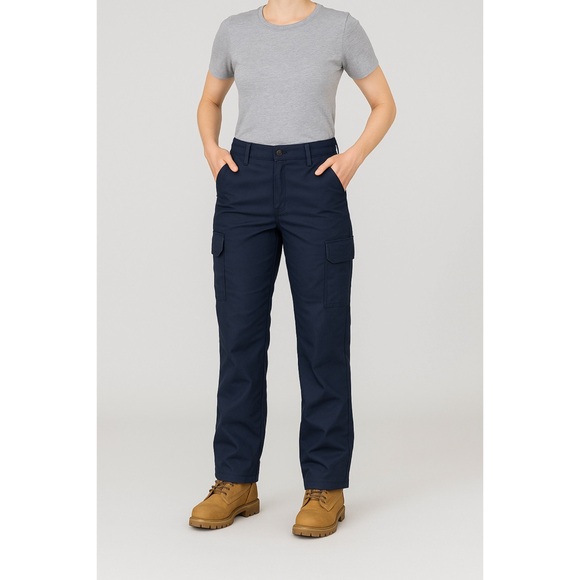 red kap Pants - 🎄 285. Red Kap Navy Cargo Work Pants Sz 6 NWOT Utility Straight Leg Trousers